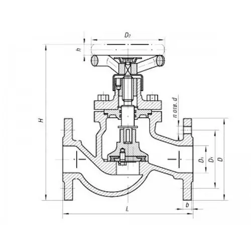 Клапан бронзовый невозвратно-запорный проходной фланцевый 522-35.4167-02 (ИТШЛ.49192525-02) 